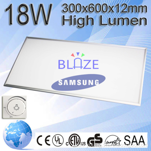 18w led panel light 300x600mm